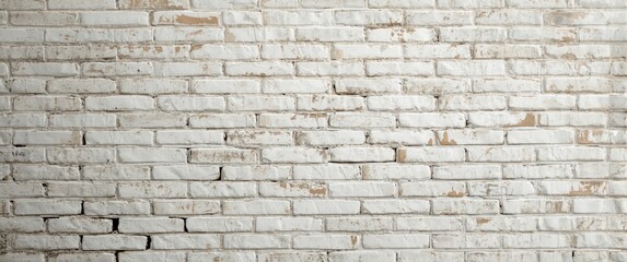 Obraz premium Old-fashioned white brick wall textures for backgrounds