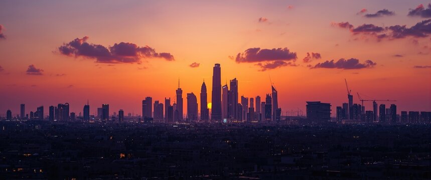 Illustration depicting Jeddah's skyline