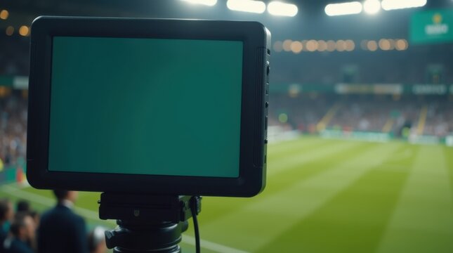 VAR Technology in Action at a Professional Soccer Match  - Powered by Adobe