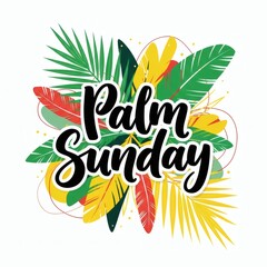 Obraz premium Vibrant palm sunday celebration