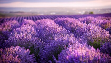 Obraz premium Field Of Lavender Selective Focus