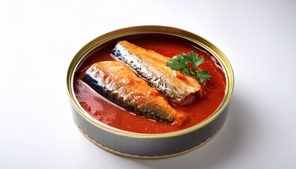 Can Of Preserved Of Mackerel In Tomato Sauce
