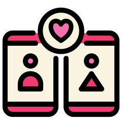 Online Matchmaking and Relationship Mobile App Icon