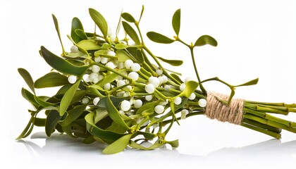 Mistelzweig Mistelzweige Mistelstrauss Freigestellt Freisteller