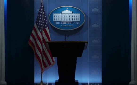 Briefing of president of US United States in White House.