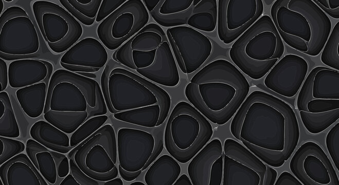 Abstract Dark Organic Cellular Pattern Background