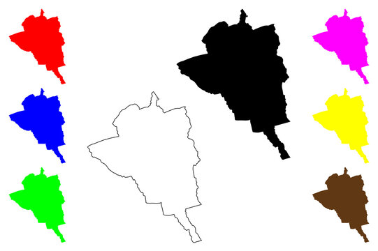 Trece Martires city (Calabarzon Region, Republic of the Philippines, ROP) map vector illustration, scribble sketch Trece Martires map