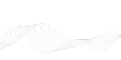 Fototapeta premium Minimal abstract waveform background with thin grey flowing wave lines, stylized line art vector illustration for technology, corporate identity, and digital presentations