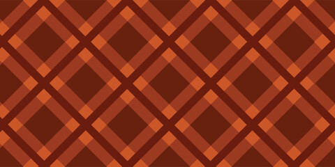 Plaid repeat pattern in brown.Gingham seamless pattern for autumn.Checkered tartan Geometric graphic vector illustration background design for fabric and prints. © Roni Febriansyah