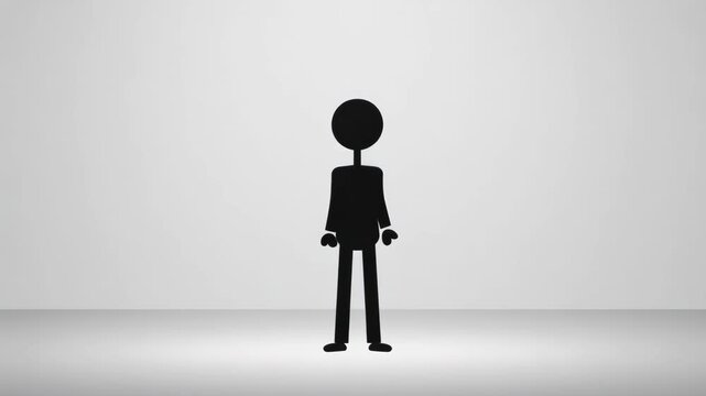 choir or orchestra leader Flat 2D vector outline illustration animation motion graphics 
