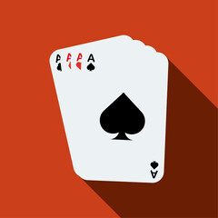Playing Cards Vector Art. Ace of Spade, Clubs, Diamond and Hearts