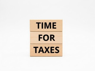 Reminder of tax season with simple card message isolated on white background