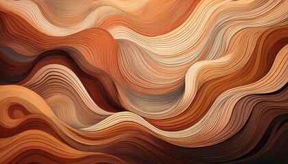 abstract wavy layers in earthy tones