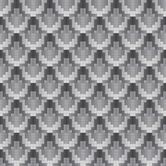 Fototapeta premium black and white square mosaic seamless pattern vector illustration