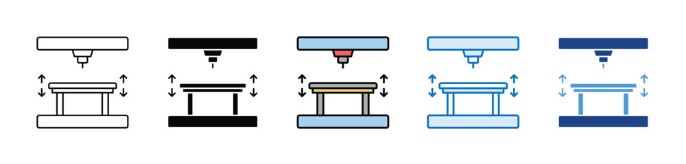 Obraz premium Bed Leveling minimal icon set multiple style collection