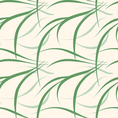Soft botanical leaf pattern with green shapes, abstract floral design, seamless nature background.