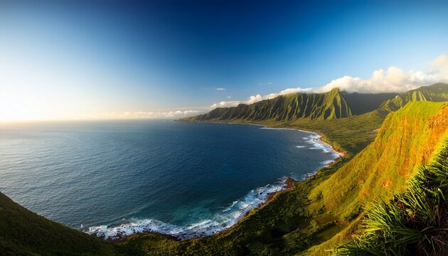 Molokai Northern Coast In Morning Light