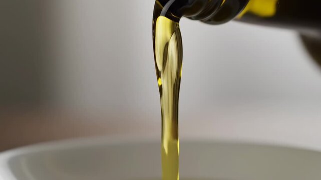 Pouring Olive Oil - A Culinary Delight in Motion.