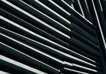 Obraz premium Abstract architectural pattern showing deep spatial rhythm through linear repetition and receding structural elements ,optical ,rhythm ,repetition