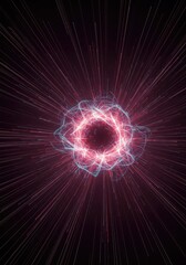 Fototapeta premium Abstract digital rendering of lines and gradients converging toward an endless conceptual future, symbolizing unlimited potential and scale ,boundaryless ,graphic ,vanishing point