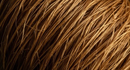 Close up of natural brown cellulose fibers creating a rich textured background. Earthy and organic pattern ideal for eco friendly designs ,structure ,rough ,vintage
