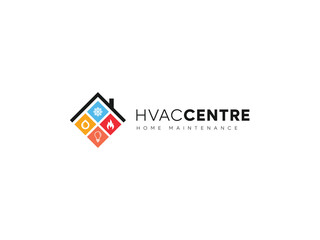 Smart Home HVAC Services Logo Design