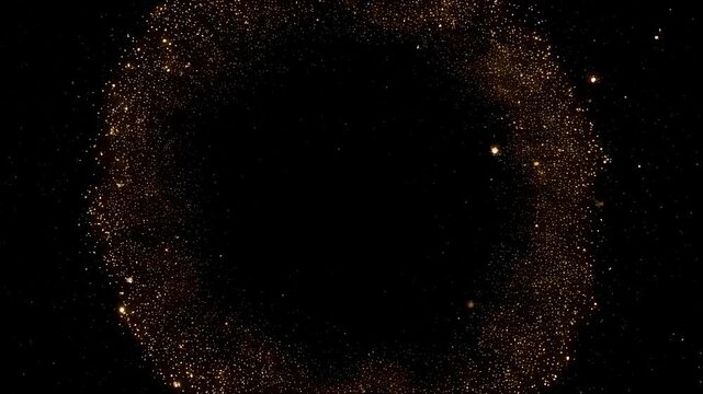 Stunning starry night sky with galaxy, stars, and celestial bodies in a circular frame.