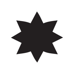 black star on white background