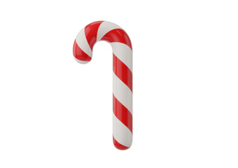 Fototapeta premium Red and White Candy Cane holiday treat christmas candy isolated on a transparent background