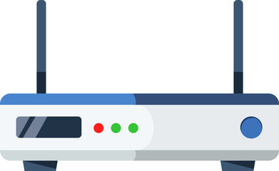 Router Flat Vector Illustration