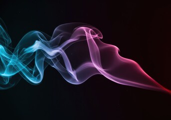 Fototapeta premium Beautiful swirling abstract smoke pattern on a dark background showing elegant flowing curves and mysterious texture ,monochrome ,overlay ,fluid