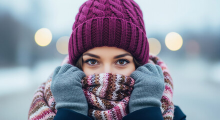 A young woman, likely in her early twenties, of indeterminate ethnicity, is the main subject