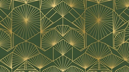 Minimalist tropical leaf pattern with green monstera and palm leaves