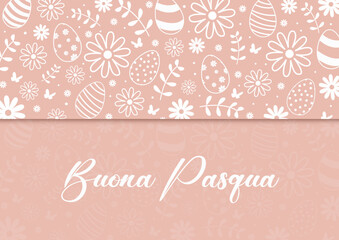 Naklejka premium Cartolina di Pasqua