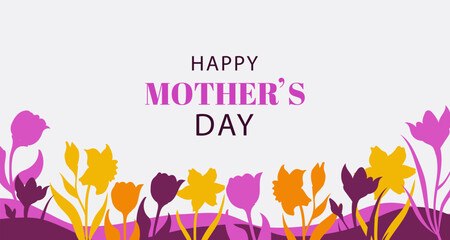 Happy Mother's day   illustration. Mother's Day greeting card, poster, cover. Vector