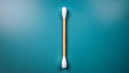 a single cotton swab ready for various uses the swab has a cotton tip and a wooden stick