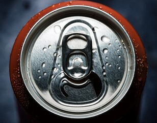 close up view of a used can with a textured surface and a grunge feel a macro shot highlighting the details