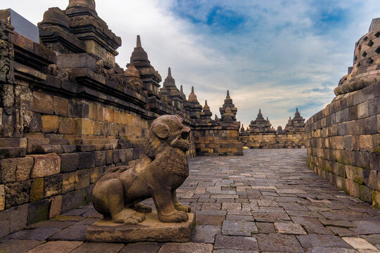 Borobudur Temple, Ancient Buddhist Monument in Central Java, Indonesia