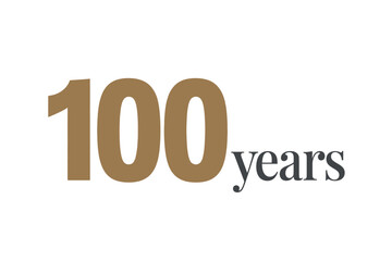Centennial Celebration Logo with 100 Years Anniversary Text on White Background