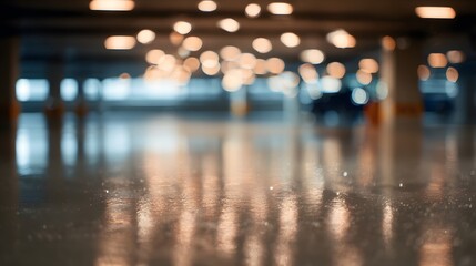 Modern architectural space serene wet floor reflections evoke calming atmosphere lifestyle imagery
