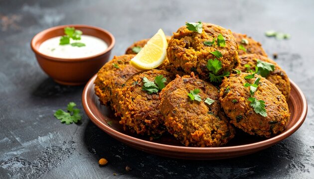 Maharashtrian Kothimbir Vadi. Traditional Indian Food