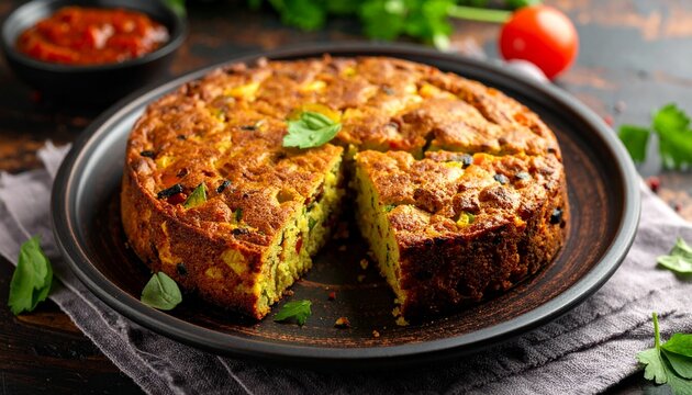 Gujrati Handvo. Traditional Indian Food