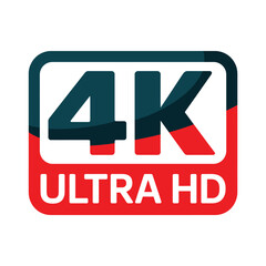 Fototapeta premium 4K Ultra HD logo, high definition, red and blue graphic design element