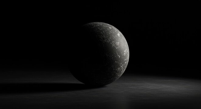 A profound, dark visual representation of eternal emptiness and boundless quietude, emphasizing the absence of sound and time ,atmosphere ,art ,dark