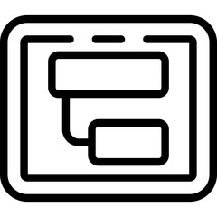 Fototapeta premium Diagram subtask Icon