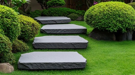 Simple yet sophisticated Japanese residence with a stone path leading to a meditative garden