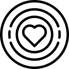 Circle heart Icon