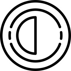 Circle half Icon