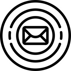 Circle envelope Icon