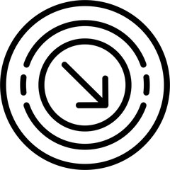 Circle down right Icon